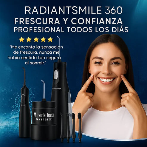 Combo RadiantSmile 360° (blanqueamiento + cuidado de encías + higiene completa) + E-book Gratis